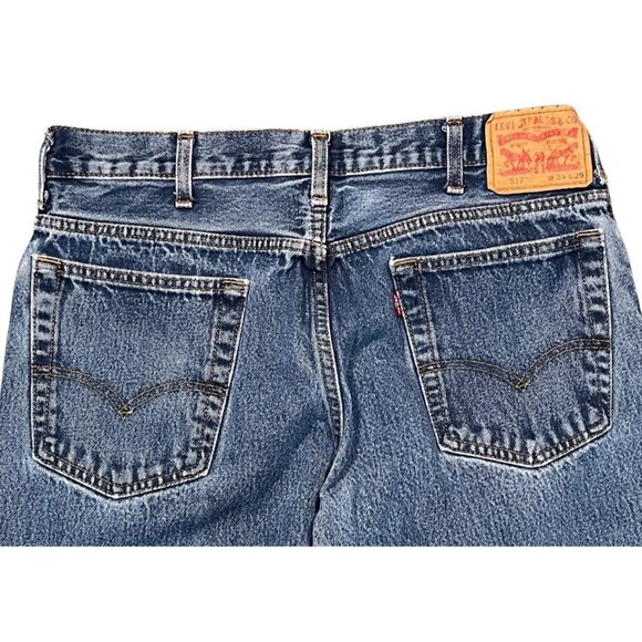 Levi’s 517 Red Tab Bootcut Jeans 34x29 Medium Wash - Picture 7 of 8